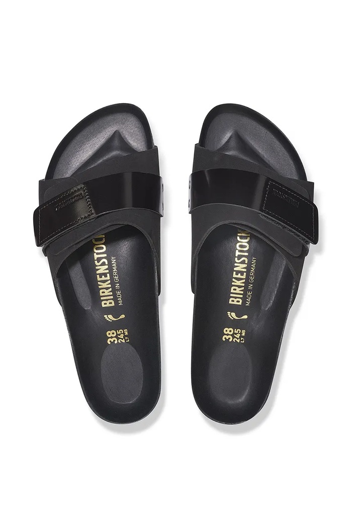 Birkenstock klapki nubukowe Oita 1029313 czarny