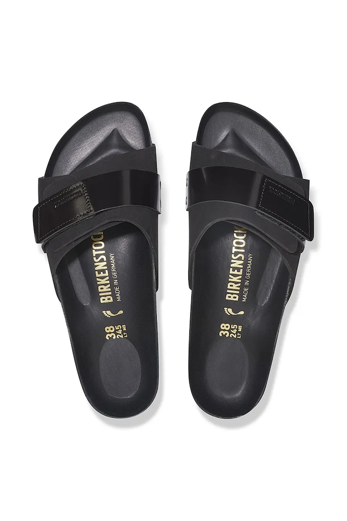 Birkenstock klapki nubukowe Oita 1029313 czarny