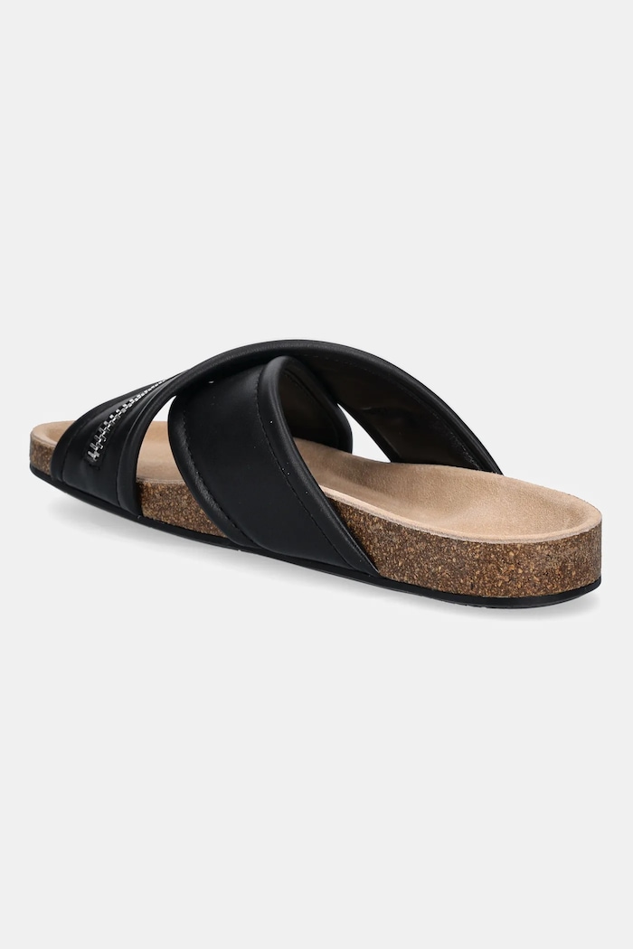 Scarpe JW Anderson ciabatte slide in pelle Biker Slide SN0107.LA0268.999 nero