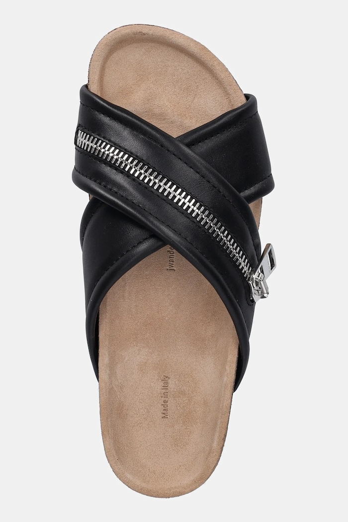 JW Anderson ciabatte slide in pelle Biker Slide nero SN0107.LA0268.999