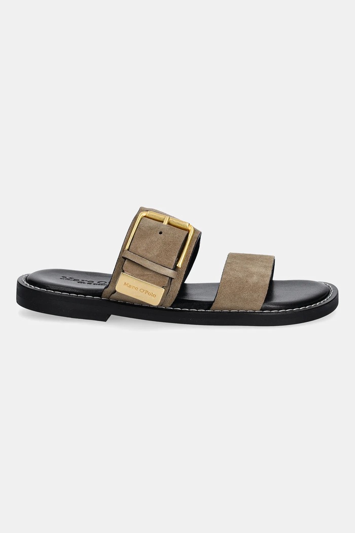 Semišové pantofle Marc O'Polo STINA 1B 50318691102100 béžová SS25