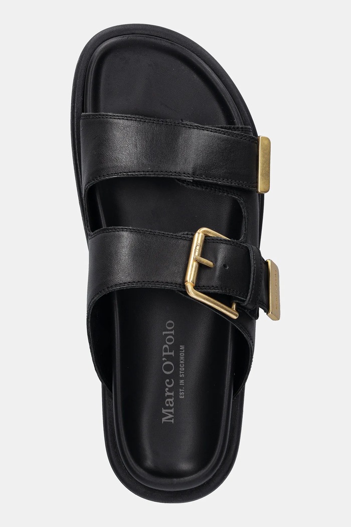 Șlapi de piele ADRIANA 1A Marc O'Polo 50318741101100 negru