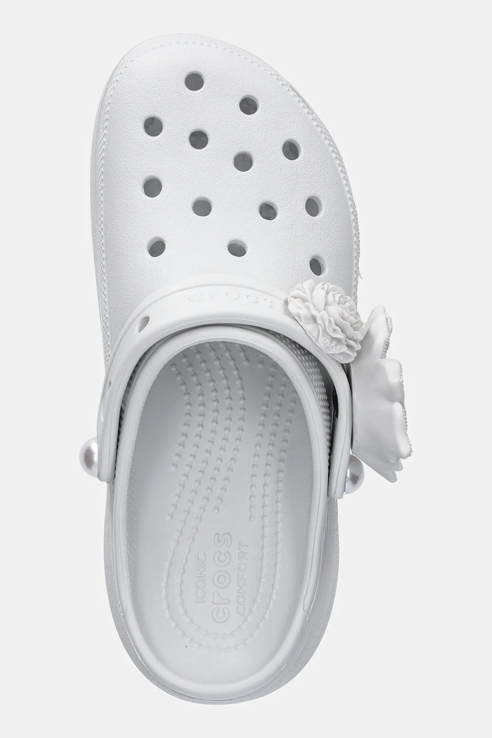 Natikače Crocs Classic Platform Bouquet Clog Crocs 211292.1NK siva