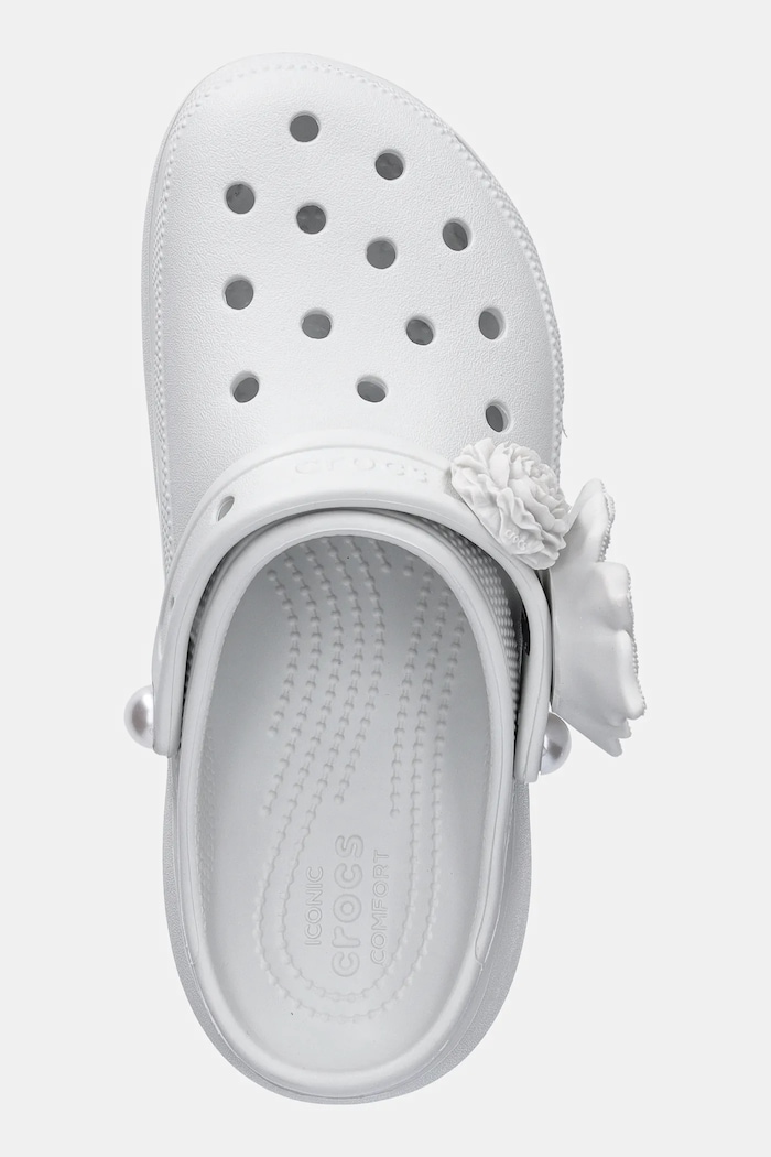 Natikače Crocs Classic Platform Bouquet Clog Crocs 211292.1NK siva