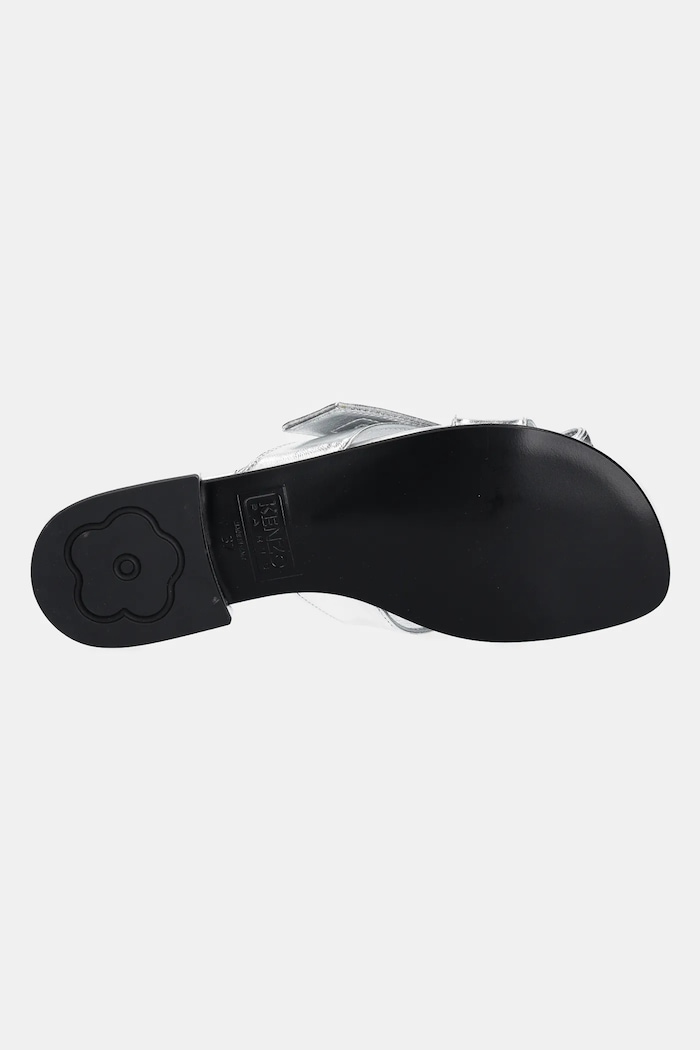 Kožené pantofle Kenzo Mule FE62MU125L77.AG stříbrná