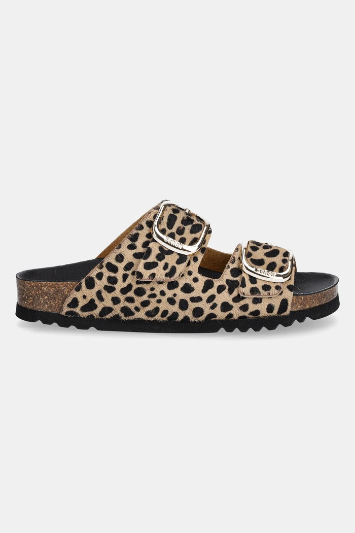 Scholl ciabatte slide in pelle NOELLE F300671850 marrone SS26