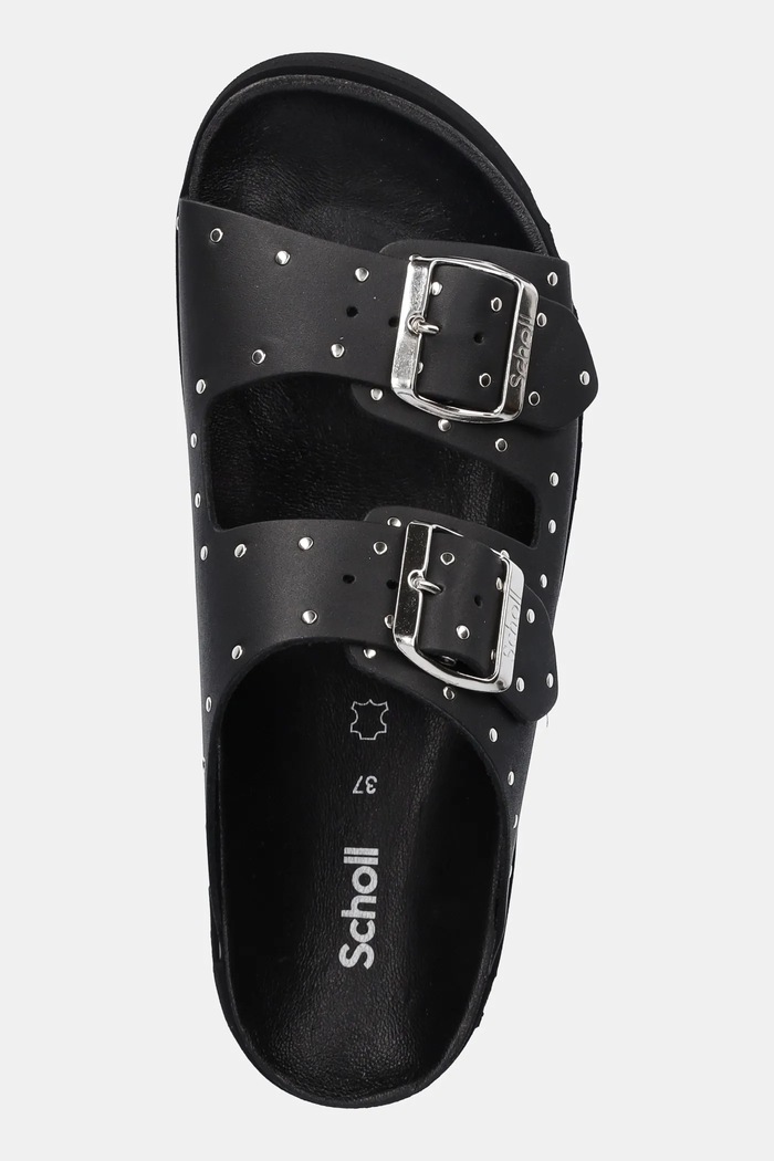 Scholl ciabatte slide in pelle BEATRIZ nero F306131004