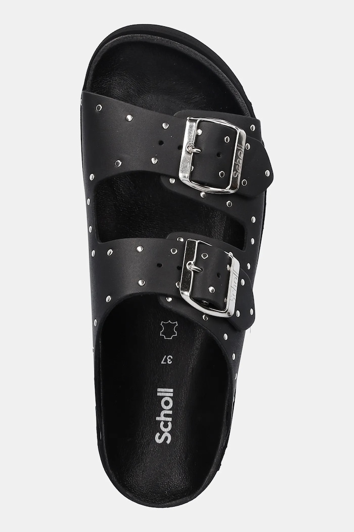 Scholl ciabatte slide in pelle BEATRIZ nero F306131004