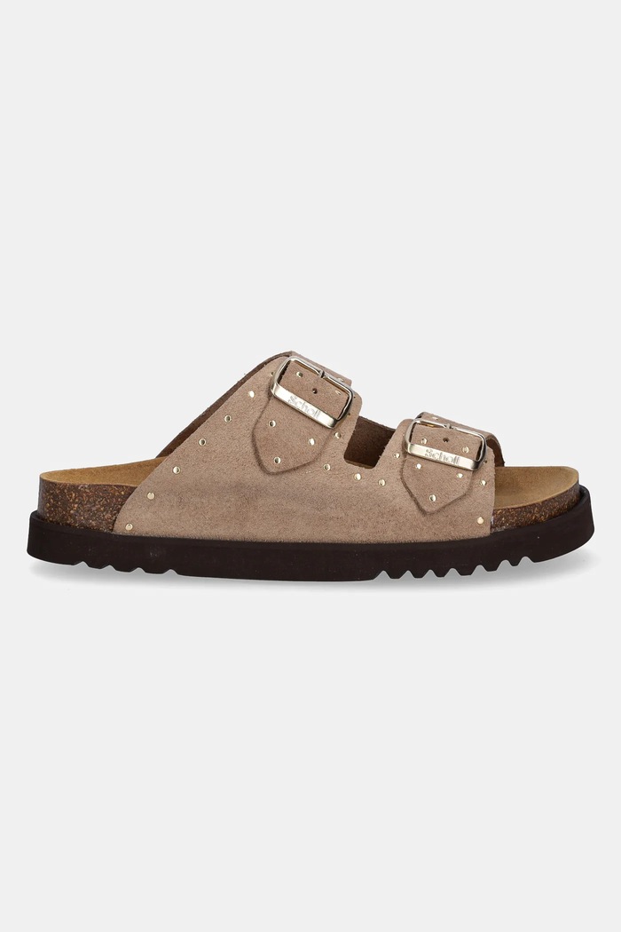 Scholl klapki zamszowe BEATRIZ F315922555 beżowy SS26