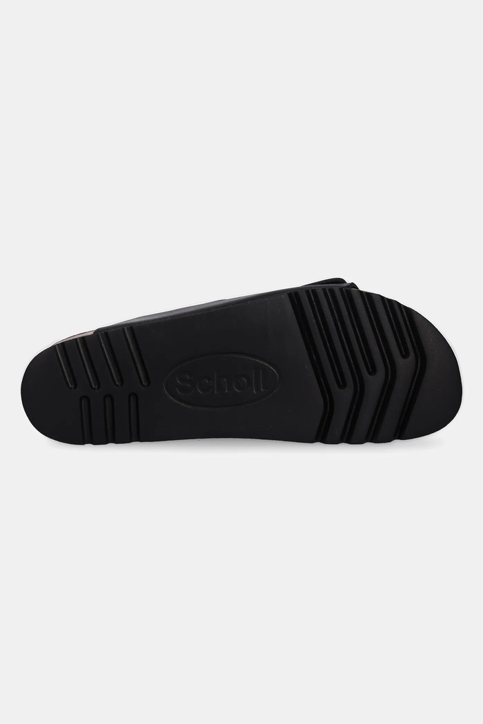Scholl klapki skórzane JOSEPHINE F318181004 czarny