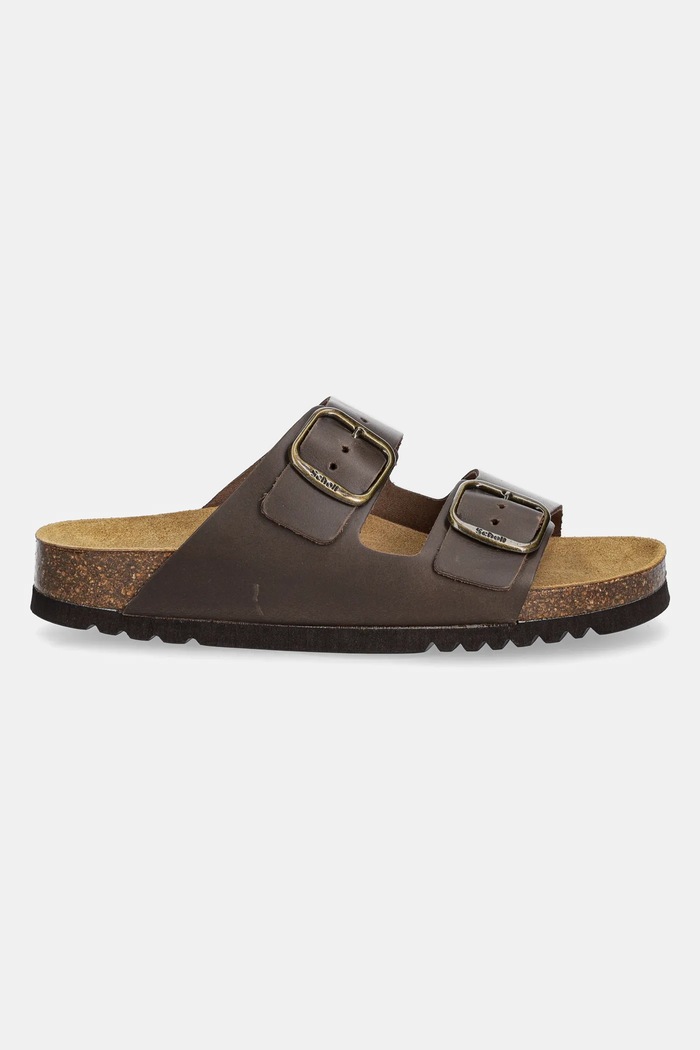 Scholl ciabatte slide in pelle JOSEPHINE F318181590 marrone SS26