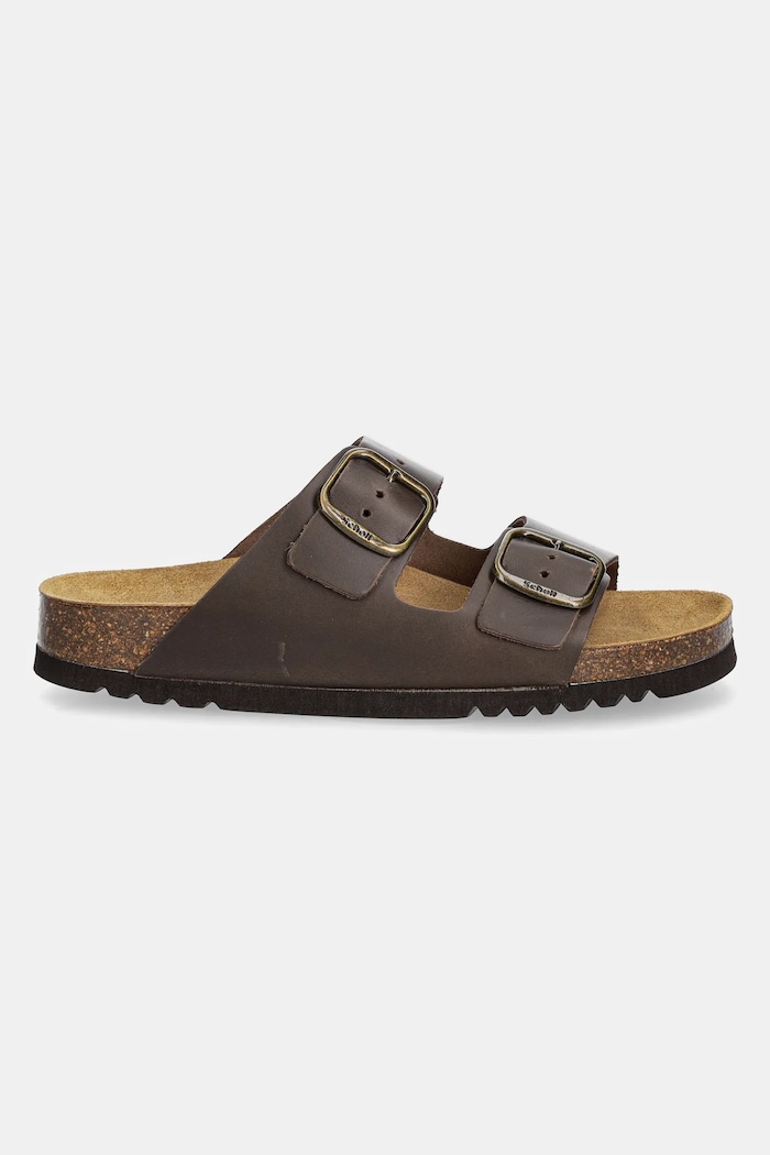Scholl ciabatte slide in pelle JOSEPHINE F318181590 marrone SS26