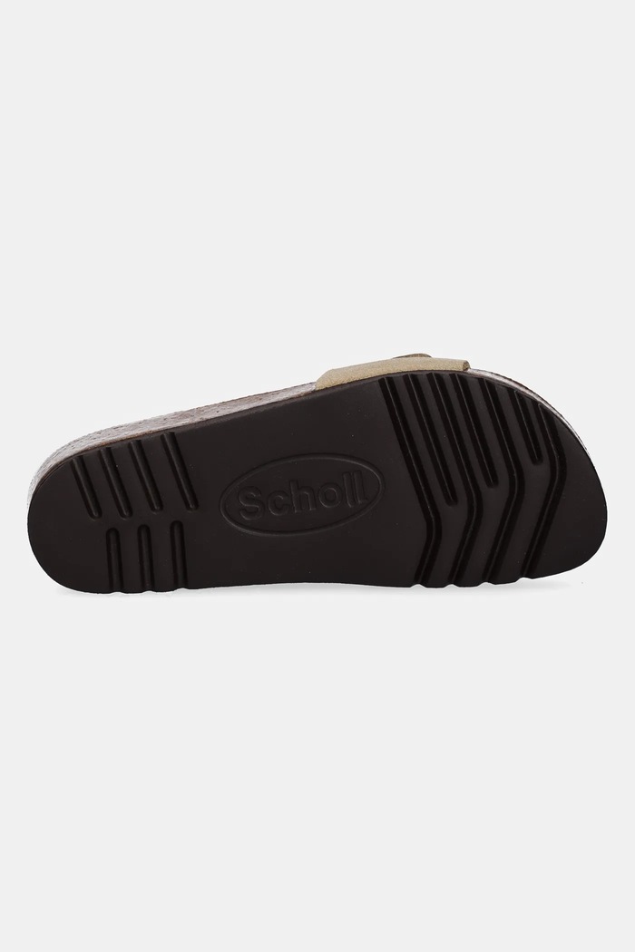 Scholl papucs velúrból ESTELLE F321561002 bézs