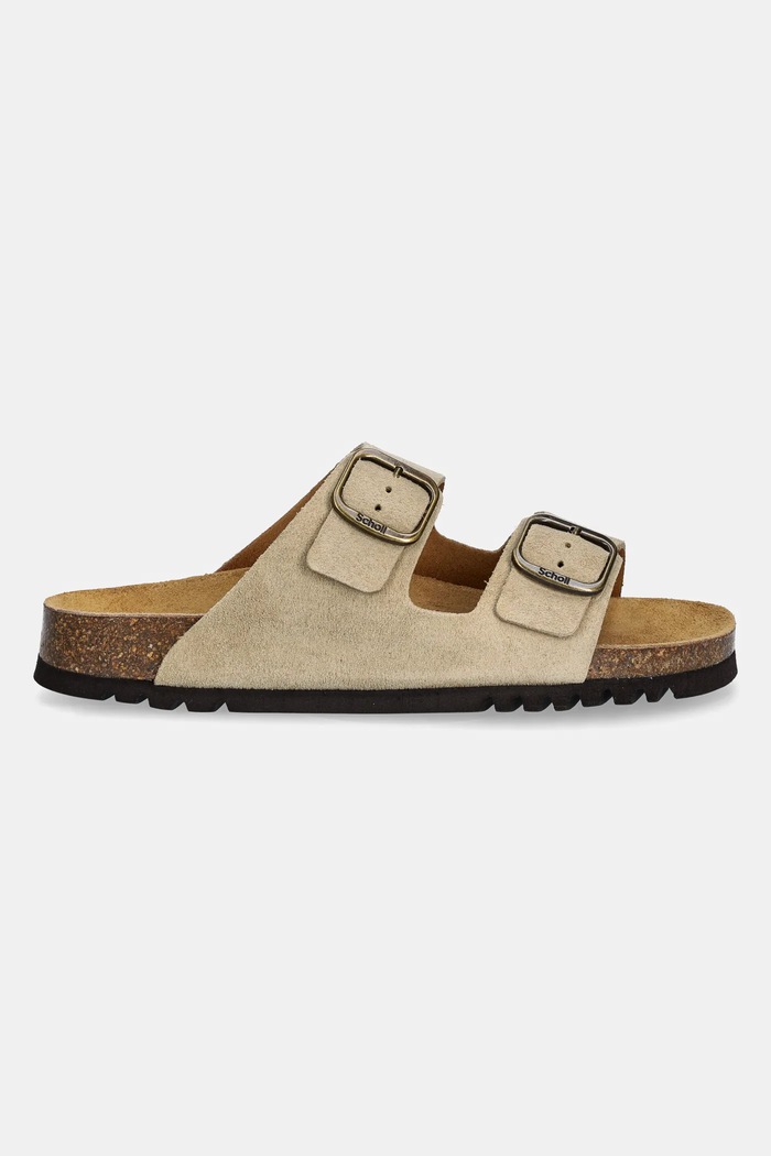 Semišové pantofle Scholl JOSEPHINE F321651002 béžová SS25