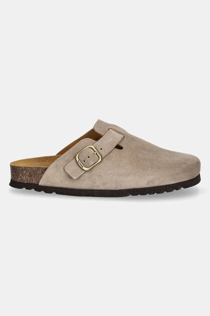 Semišové pantofle Scholl FAE F321982361 béžová SS26
