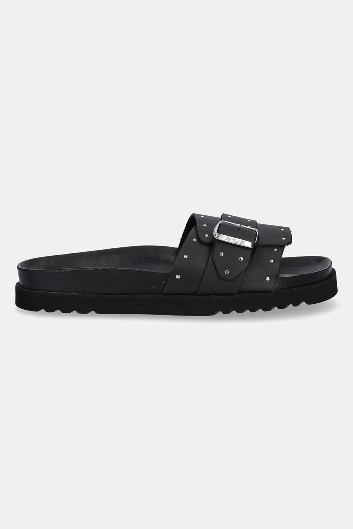 Scholl ciabatte slide in pelle JOYCE F322421004 nero SS25