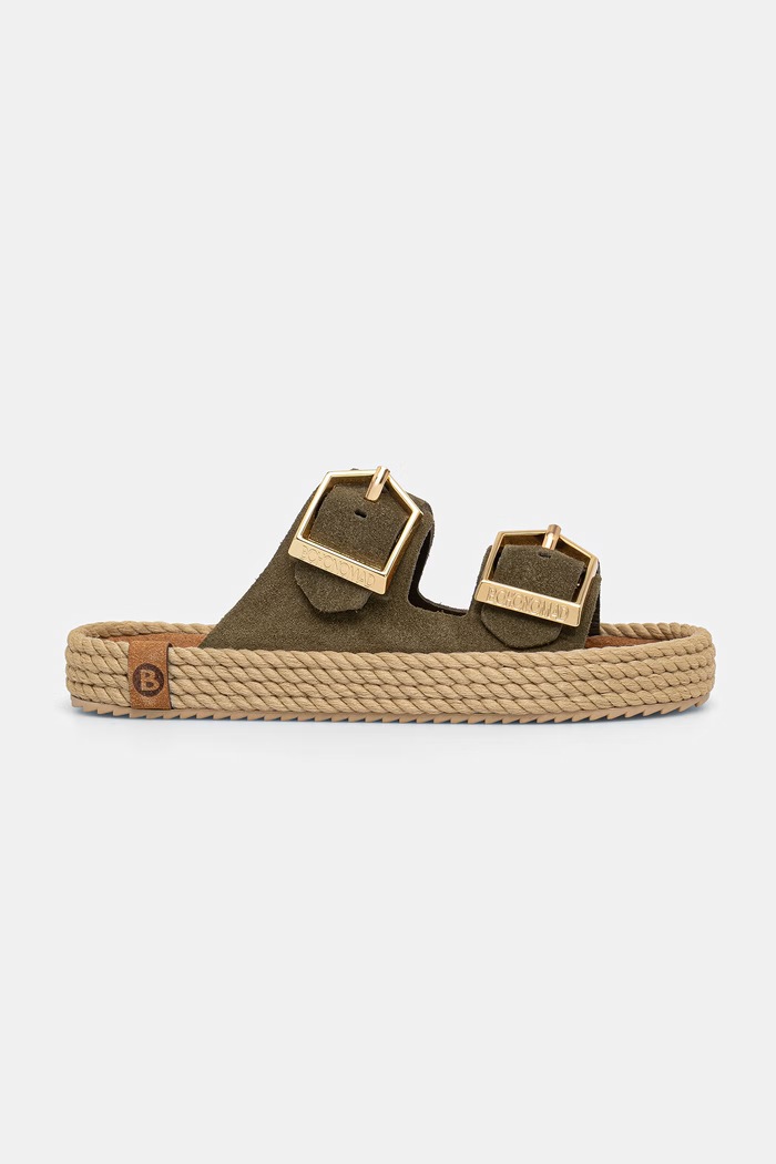 Bohonomad šľapky espadrilkové dámske semišové Sydney SYD.12 zelená SS26