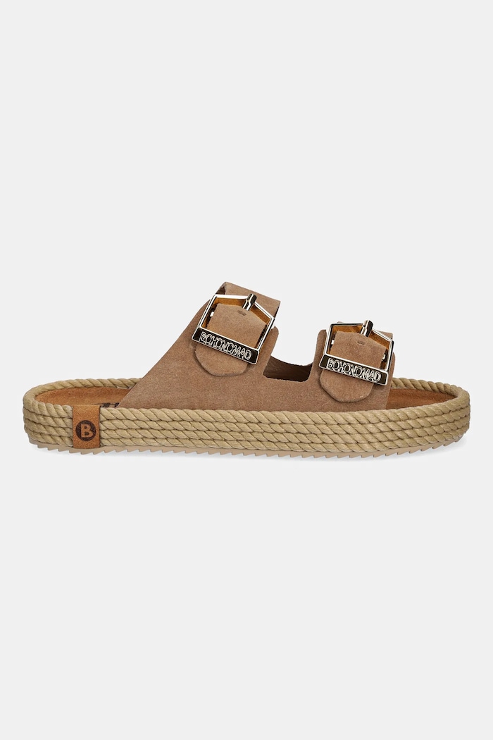 Bohonomad šľapky espadrilkové dámske semišové Sydney SYD.12 hnedá SS26