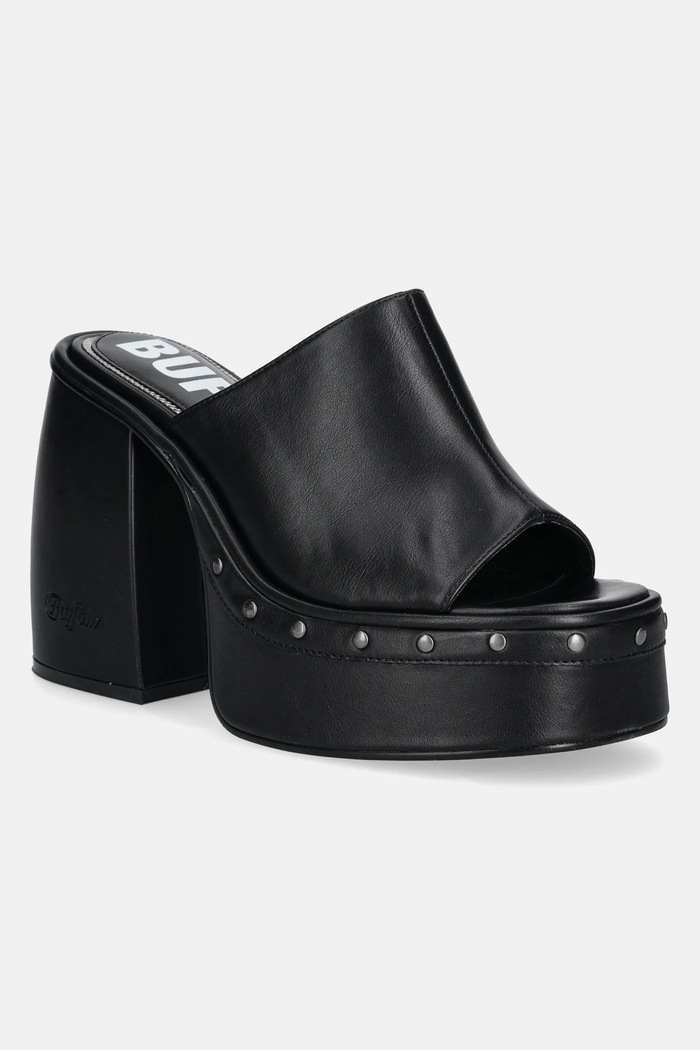 Buffalo klapki Heart Mule pozostałe czarny 1291603.BLK