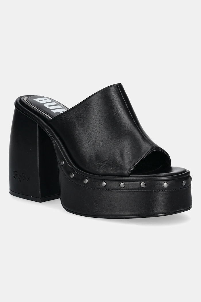 Buffalo klapki Heart Mule pozostałe czarny 1291603.BLK