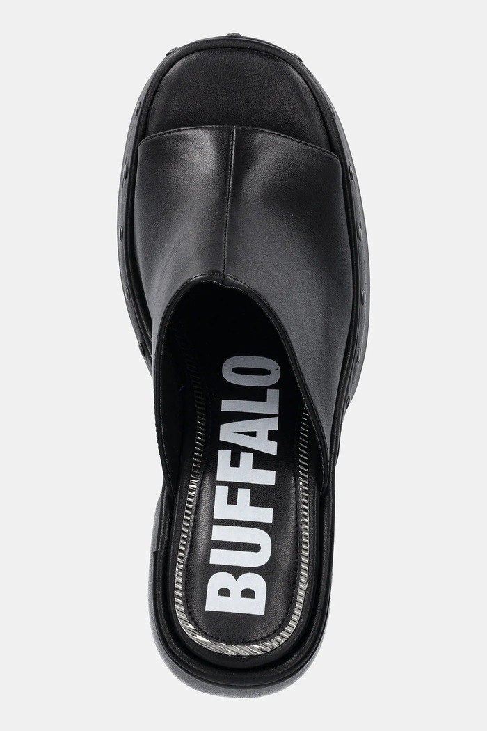 Buffalo klapki Heart Mule czarny 1291603.BLK