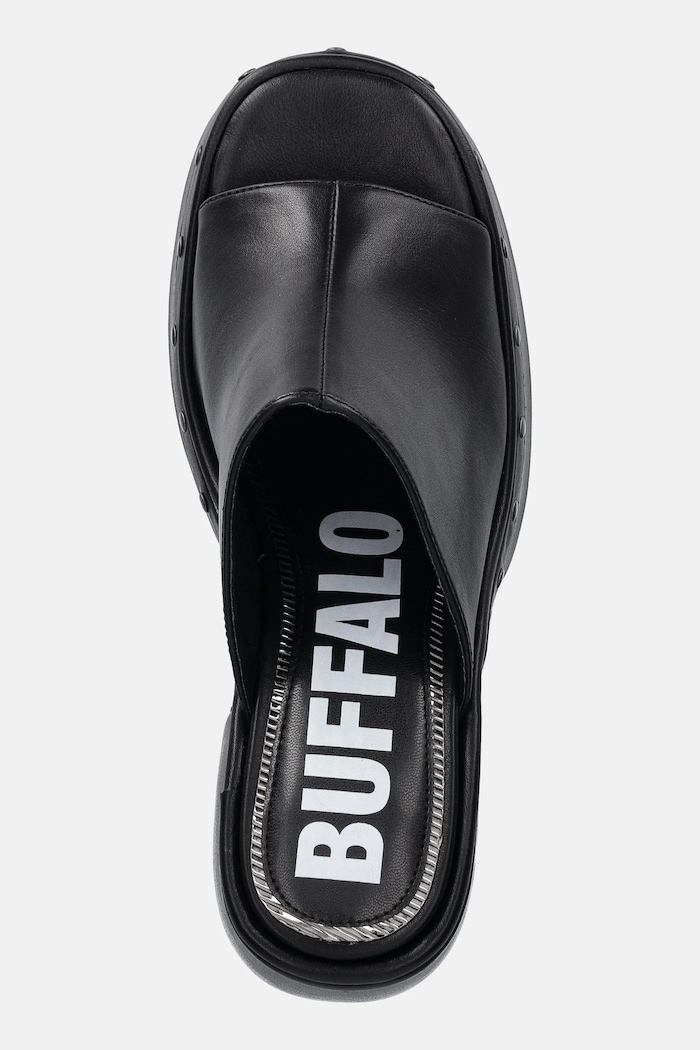 Buffalo klapki Heart Mule czarny 1291603.BLK