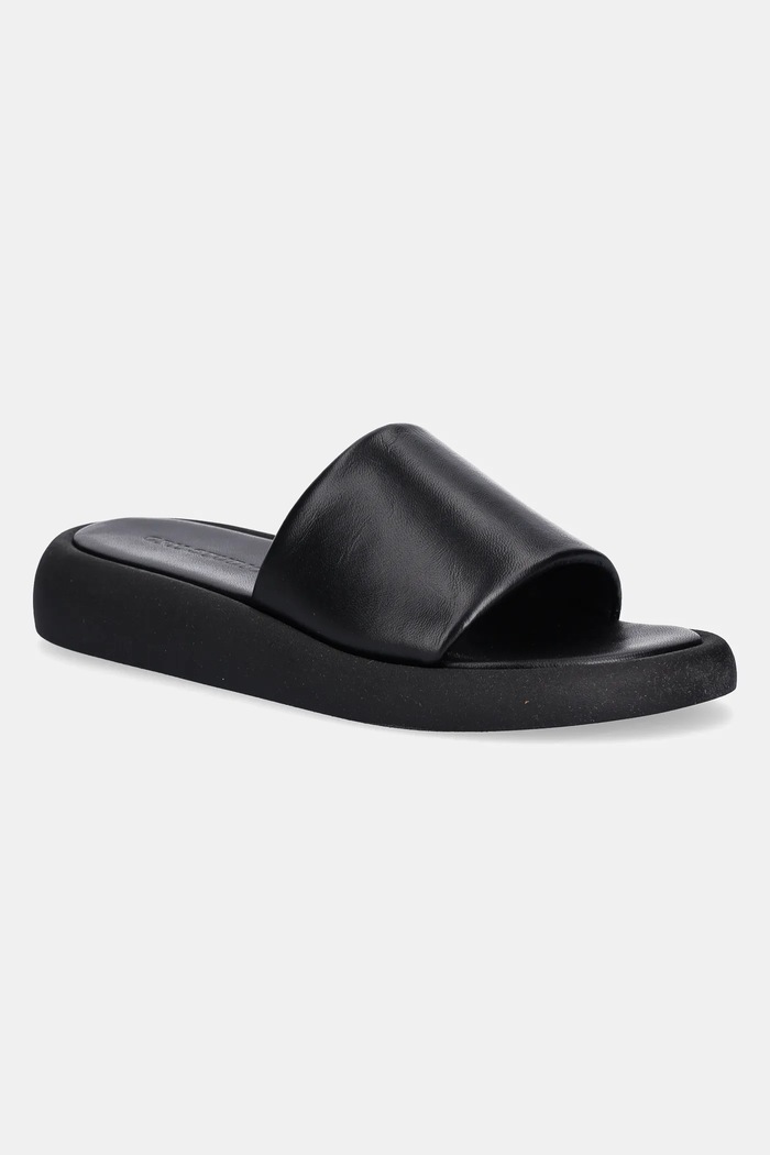 Copenhagen Klapki skórzane Leather czarny CPH773