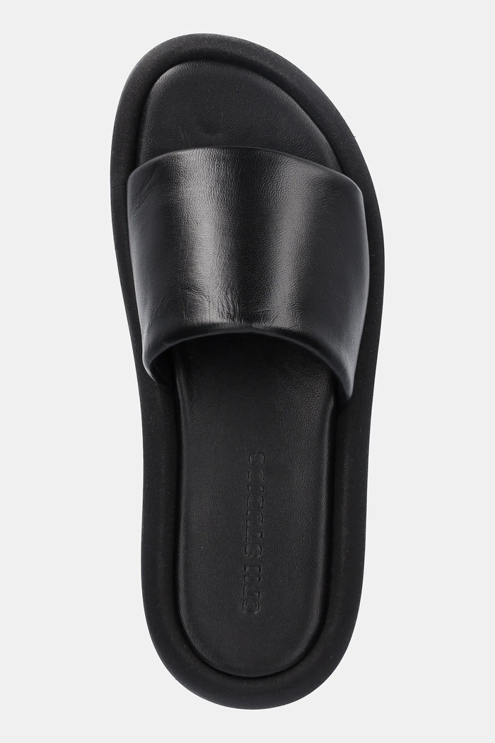Klapki skórzane Leather Copenhagen CPH773 czarny