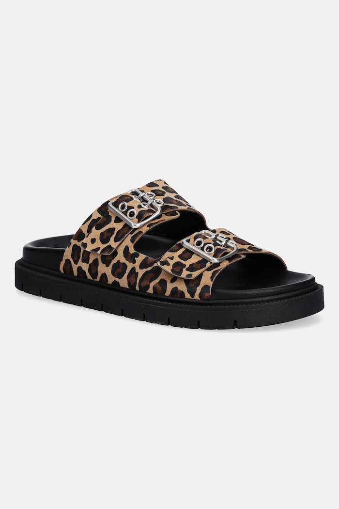 Copenhagen papucs velúrból Suede velúr bőr barna CPH796