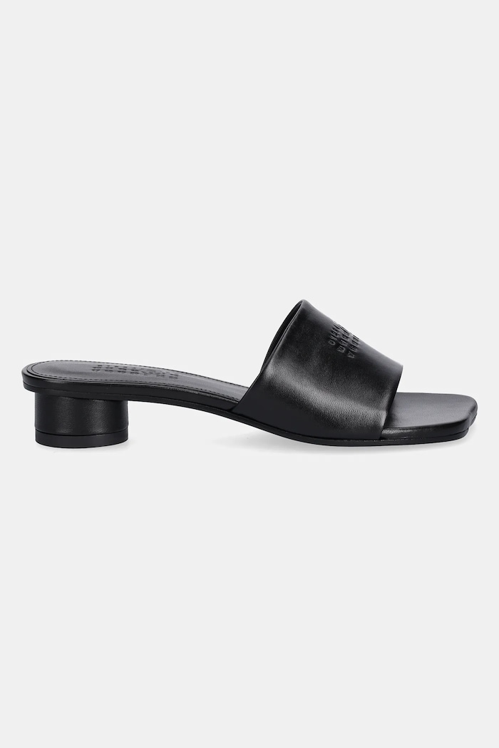 MM6 Maison Margiela leather sliders S66WP0109.P3628.T8013 black SS26