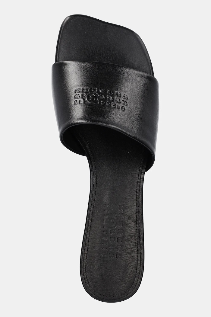 MM6 Maison Margiela leather sliders black S66WP0109.P3628.T8013