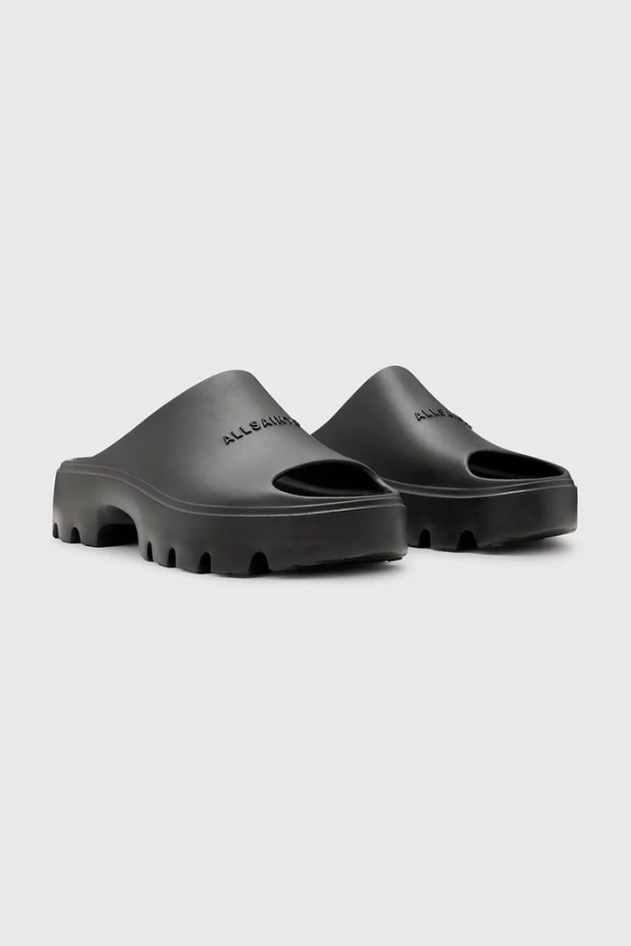 AllSaints Papuci Eclipse Slider W033FC.BLK negru SS25
