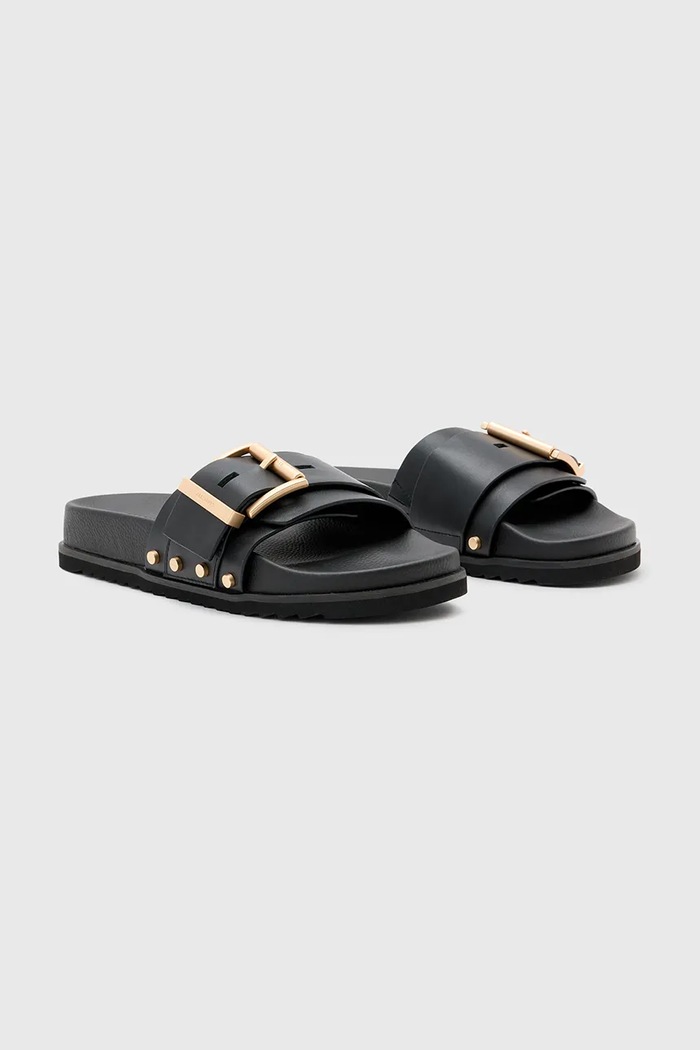 Pantofle AllSaints Ellie Stud Slider W038FC.BLK černá SS25