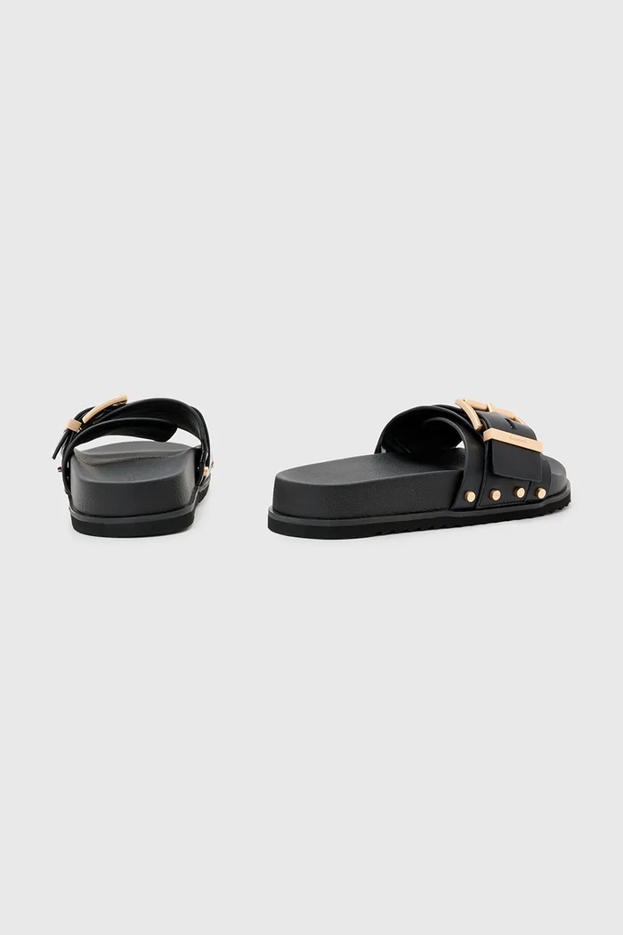 Boty Pantofle AllSaints Ellie Stud Slider W038FC.BLK černá