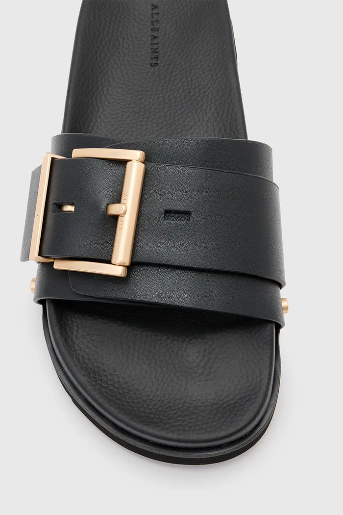Pantofle AllSaints Ellie Stud Slider W038FC.BLK černá