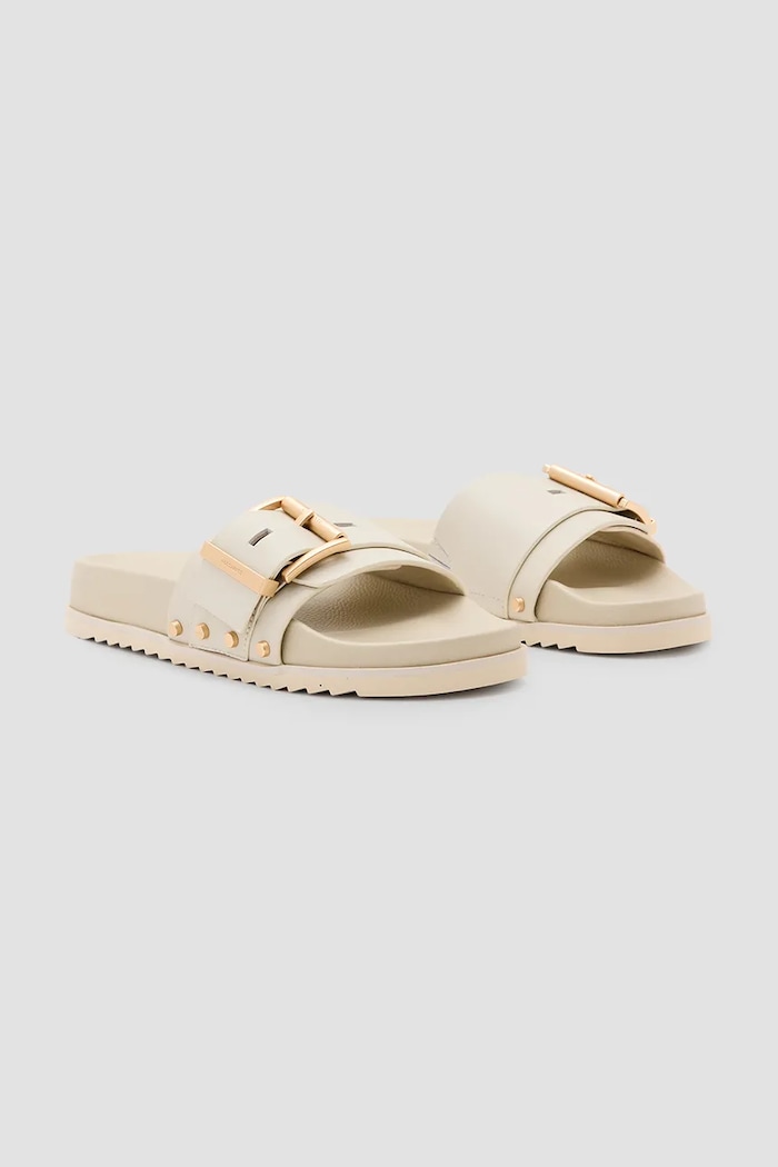AllSaints papuci Ellie Stud Slider W038FC.CHW bej SS25