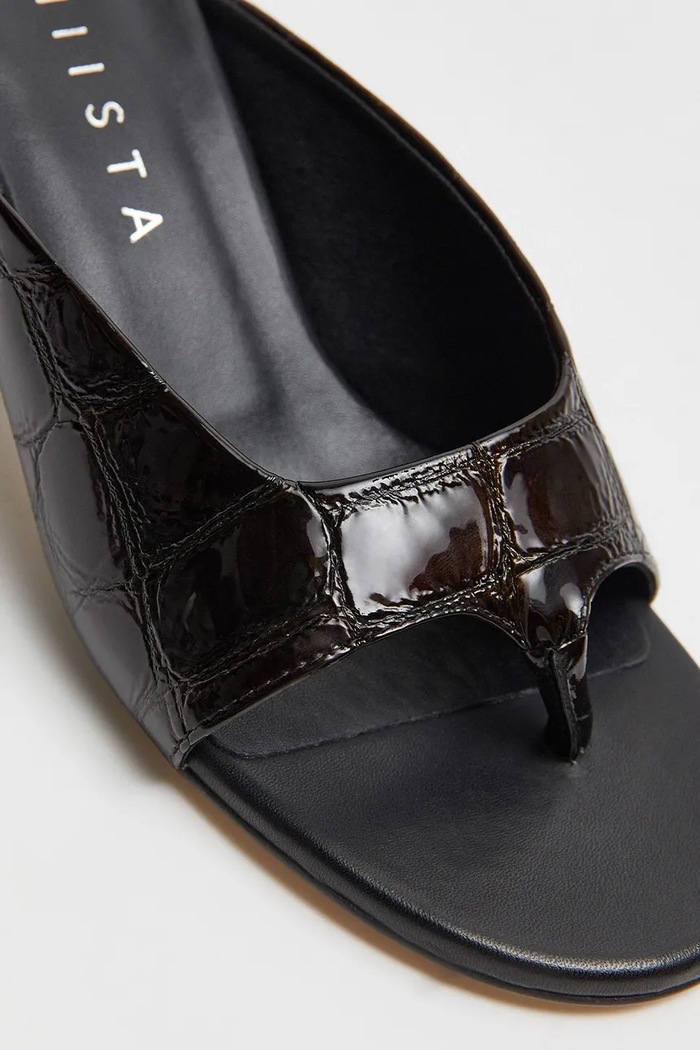 Miista bőr flip-flop Palmira fekete E8.3590