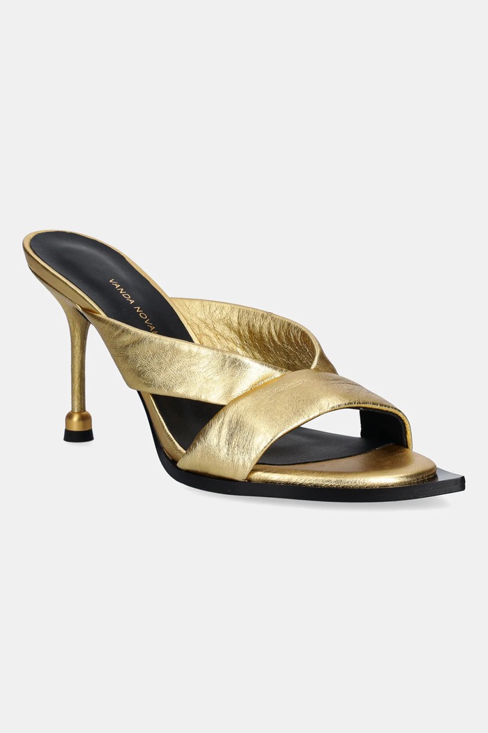 Vanda Novak bőr papucs Mila Mila.Platinum.Gold arany SS25