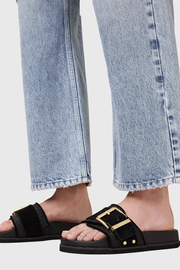 Pantofle AllSaints Ellie Raffia Slider W094FC