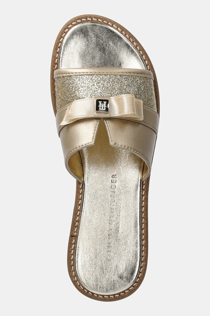 Dětské pantofle Tommy Hilfiger zlatá T4A2.33942.28.34