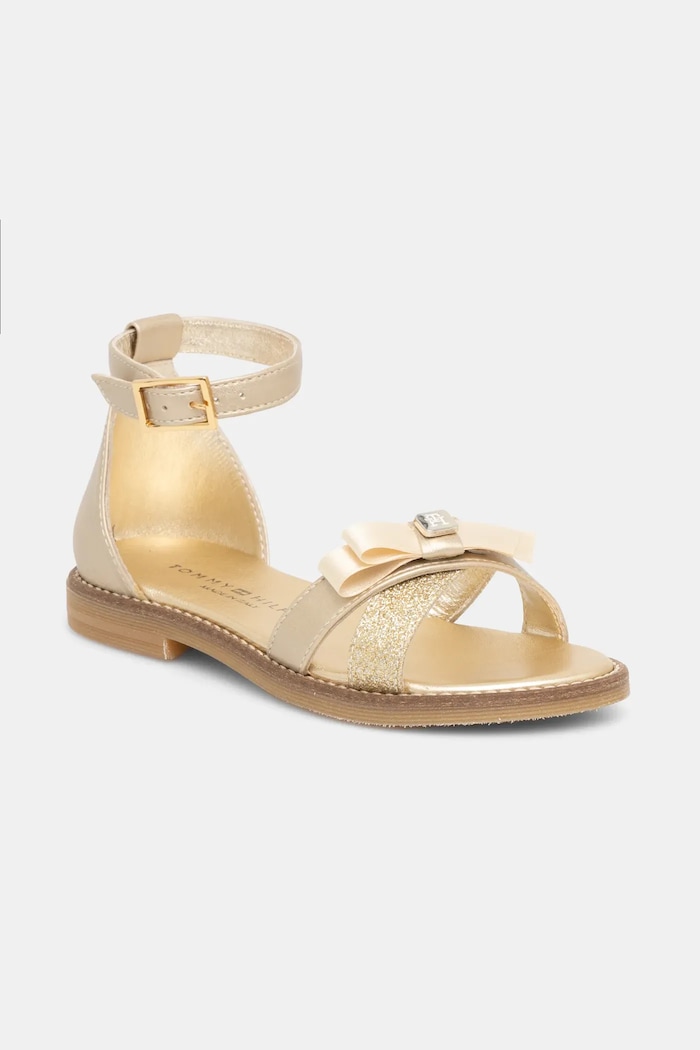 Dětské sandály Tommy Hilfiger textilní zlatá T4A2.33943