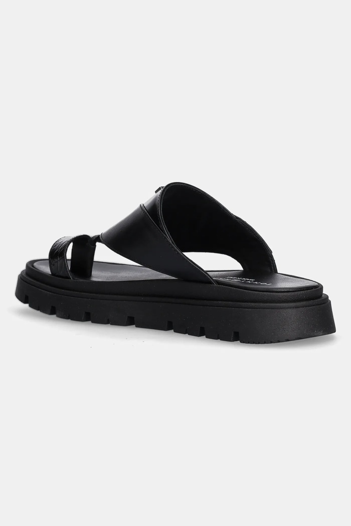 DÍVKA Kožené pantofle Tommy Hilfiger T4B2.33947 černá