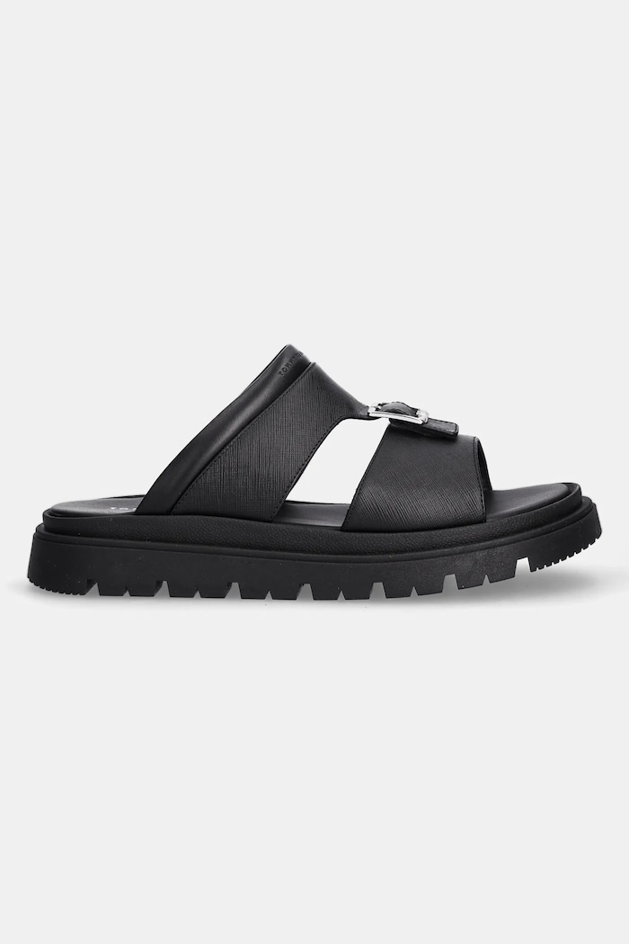Kožené pantofle Tommy Hilfiger T4B2.33948 černá SS25