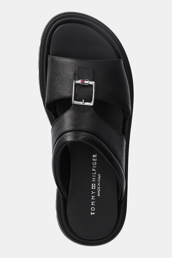 Kožené pantofle Tommy Hilfiger černá T4B2.33948