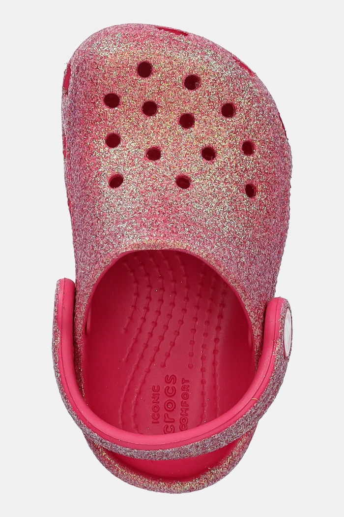 Παντόφλες Crocs CLASSIC IRIDESCENT GLITTER CLOG KIDS ροζ 210985.CROCS.CLASSIC.IR