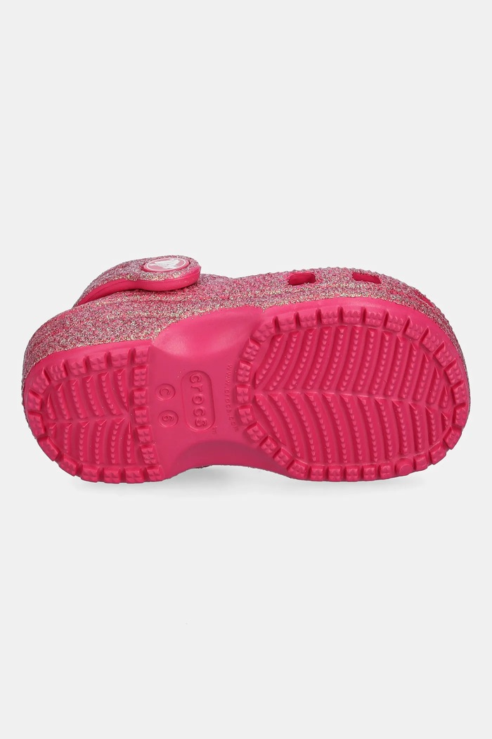 Παντόφλες Crocs CLASSIC IRIDESCENT GLITTER CLOG KIDS 210985.CROCS.CLASSIC.IR ροζ