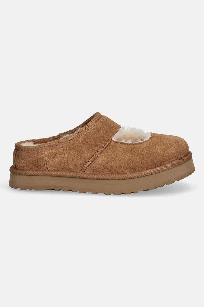 UGG papuci din piele intoarsa pentru copii BEA MARY JANE 1166552K maro AW25