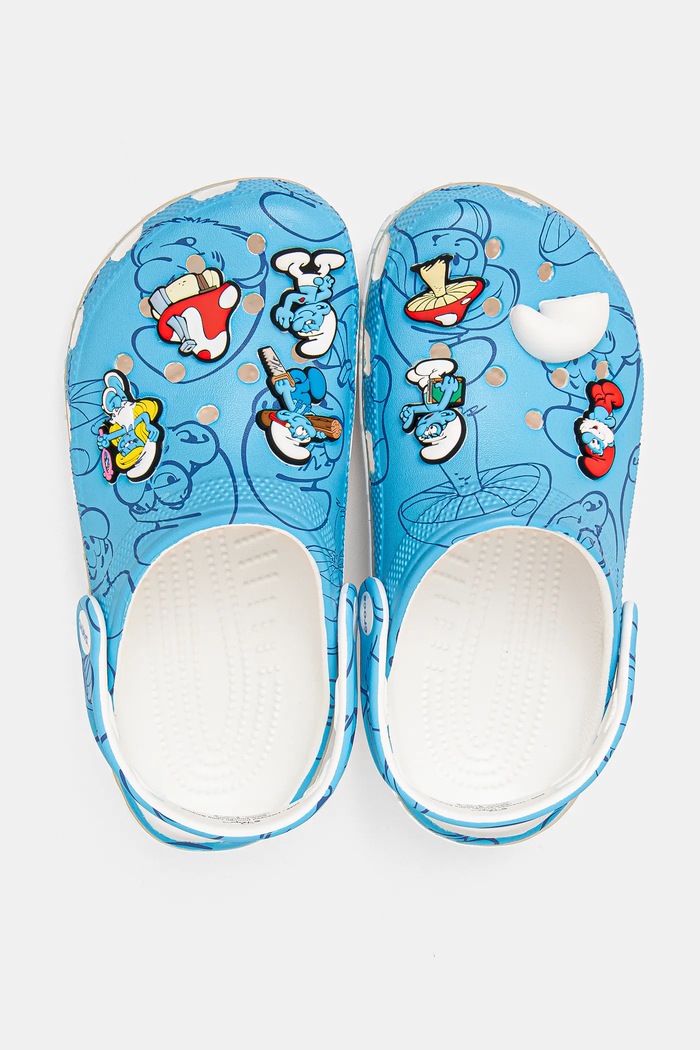 Чехли Crocs CLASSIC SMURFS CLOG KIDS син 210821.CROCS.CLASSIC.SM