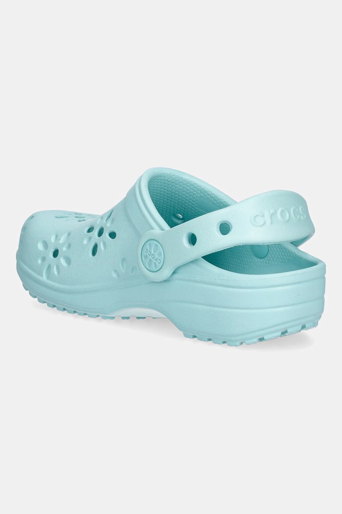 Chlapec Šľapky Crocs CLASSIC FLORAL CUT OUT CLOG KIDS 210943.CROCS.CLASSIC.FL tyrkysová