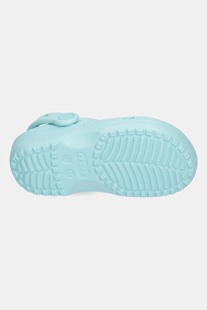 Šľapky Crocs CLASSIC FLORAL CUT OUT CLOG KIDS 210943.CROCS.CLASSIC.FL tyrkysová